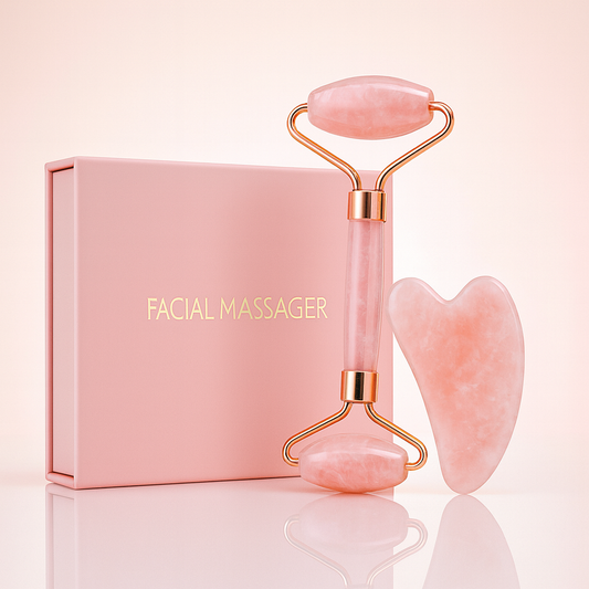 Face And Neck Massager Roller and Guasha Board