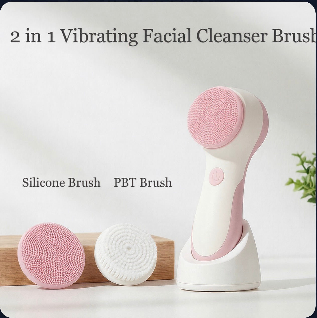 Hailicare 2-in-1 Electric Facial Cleansing Brush – Deep Pore Cleanser, Blackhead Remover & Vibrating Massage Tool (IPX6 Waterproof)