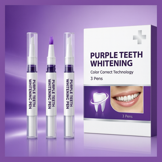 Purple Teeth Whitening Gel Pen – Instant Stain Remover & Color Corrector