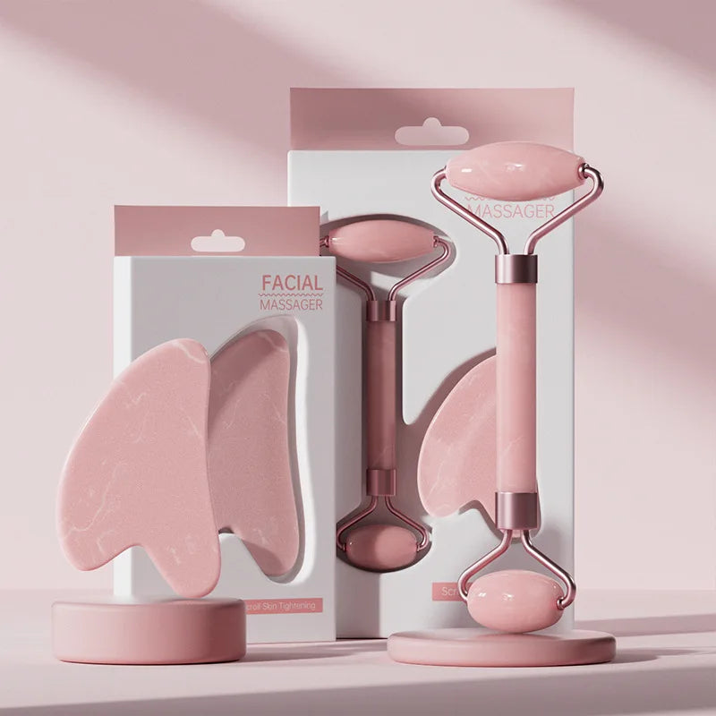Face And Neck Massager Roller and Guasha Board