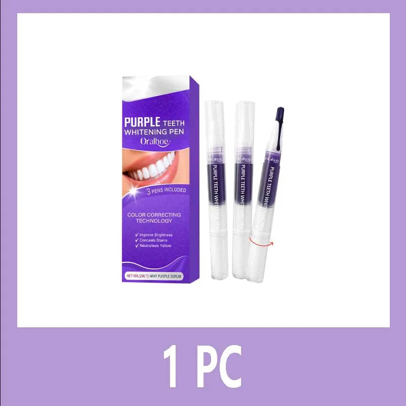 Purple Teeth Whitening Gel Pen – Instant Stain Remover & Color Corrector