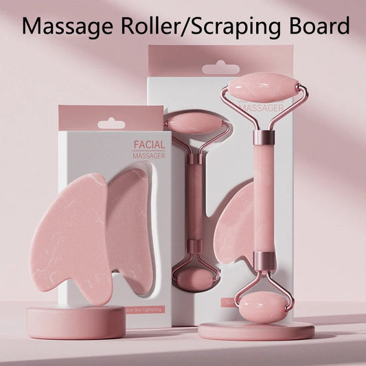 Face And Neck Massager Roller and Guasha Board
