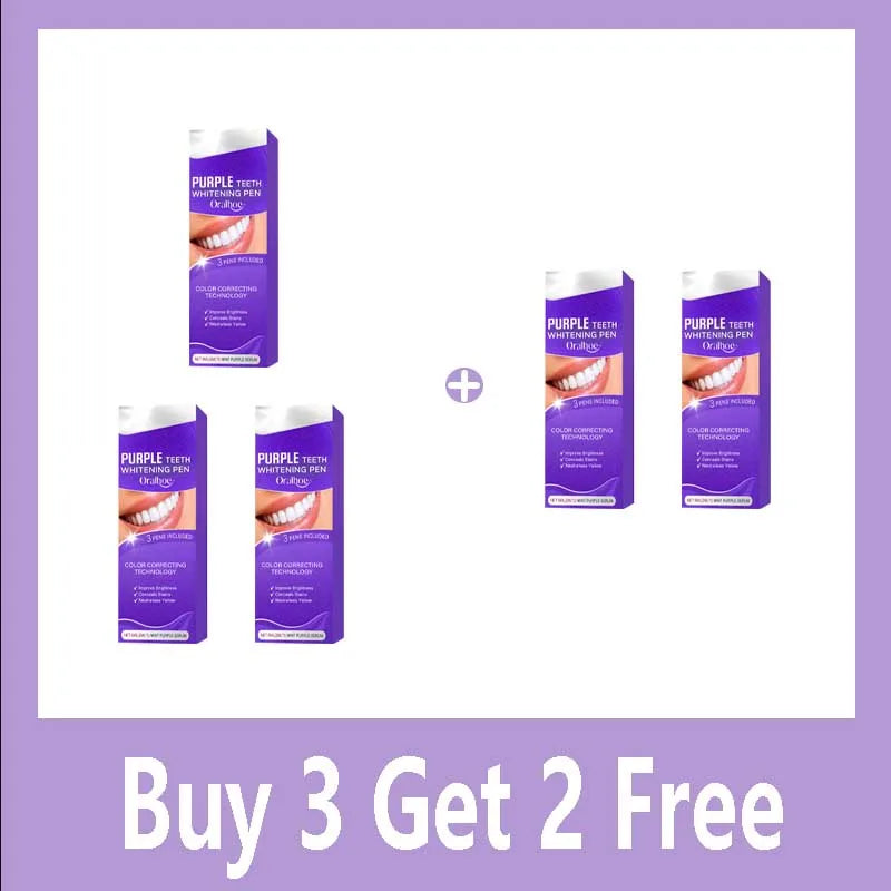 Purple Teeth Whitening Gel Pen – Instant Stain Remover & Color Corrector